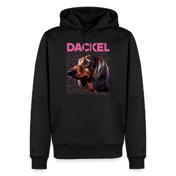 Rauhaardackel Dachshund Hund Hunde Welpe Dackel - Männer Premium Bio Hoodie - Schwarz - Vorne - Nico (187cm)