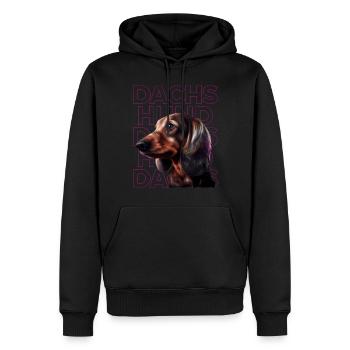 Rauhaardackel Dachshund Hund Hunde Welpe Dackel - Männer Premium Bio Hoodie - Schwarz - Vorne - Nico (187cm)
