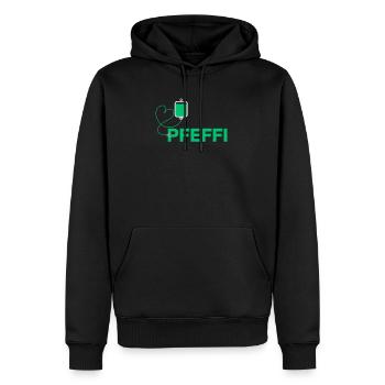 Pfeffi Liebe - Lustiges Pfefferminz - Männer Premium Bio Hoodie - Schwarz - Vorne - Nico (187cm)