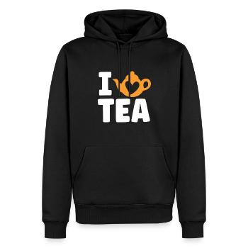 Love Tea Chai Buveur de thé Amateurs de thé Chai Thé - Sweat à capuche Premium bio Homme - noir - Devant - Nico (187cm)