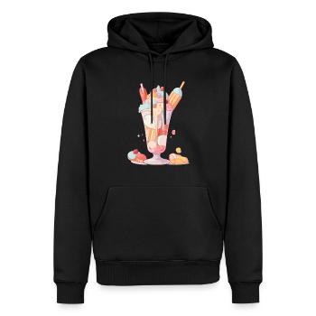Candycore Aesthetic pour ceux qui ont la dent sucrée - Sweat à capuche Premium bio Homme - noir - Devant - Nico (187cm)