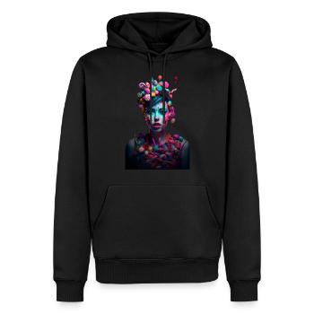 Candycore Aesthetic pour ceux qui ont la dent sucrée - Sweat à capuche Premium bio Homme - noir - Devant - Nico (187cm)