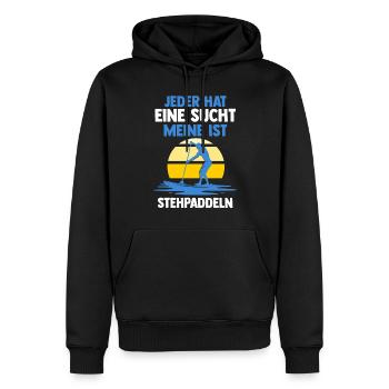 Stand Up Paddeling - Männer Premium Bio Hoodie - Schwarz - Vorne - Nico (187cm)