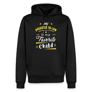 Meine Schwiegertochter ist mein Lieblingskind - Männer Premium Bio Hoodie - Schwarz - Vorne - Nico (187cm)