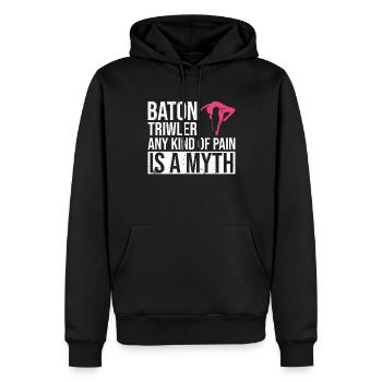Baton Twirler Design Für Majorette - Sweat à capuche Premium bio Homme - noir - Devant - Nico (187cm)