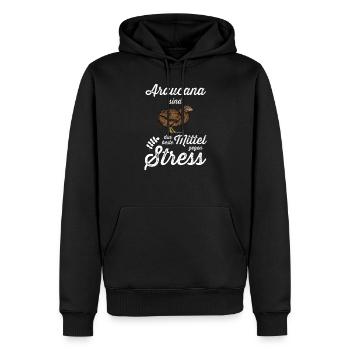 Araucana Hühner I Hühnerrasse Huhn Motiv für - Männer Premium Bio Hoodie - Schwarz - Vorne - Nico (187cm)