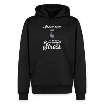 Araucana Hühner I Hühnerrasse Huhn Motiv für - Männer Premium Bio Hoodie - Schwarz - Vorne - Nico (187cm)