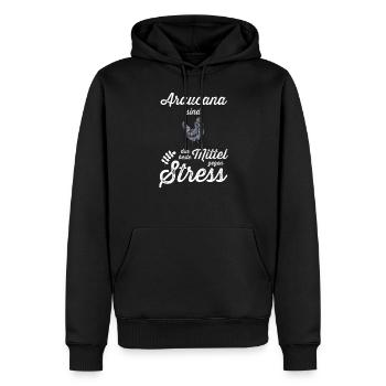 Araucana Hühner I Hühnerrasse Huhn Motiv für - Männer Premium Bio Hoodie - Schwarz - Vorne - Nico (187cm)