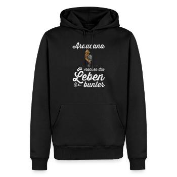 Araucana Hühner I Hühnerrasse Huhn Motiv für - Männer Premium Bio Hoodie - Schwarz - Vorne - Nico (187cm)