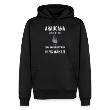 Araucana Hühner I Hühnerrasse Huhn Motiv für - Männer Premium Bio Hoodie - Schwarz - Vorne - Nico (187cm)