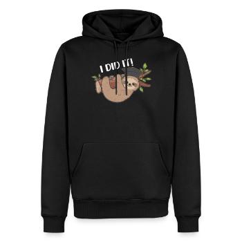 Inertie mignonne graduée paresseuse - Sweat à capuche Premium bio Homme - noir - Devant - Nico (187cm)