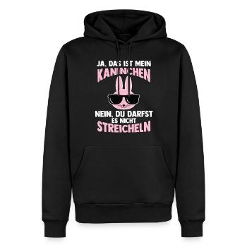 Nagetier Hase Kaninchen - Männer Premium Bio Hoodie - Schwarz - Vorne - Nico (187cm)