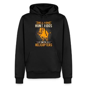 Wildschwein Wildschweinjagd Wildschweinjäger - Männer Premium Bio Hoodie - Schwarz - Vorne - Nico (187cm)