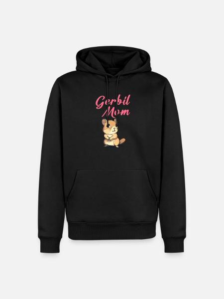Gerbil mom, gerbil - Men’s Premium Organic Hoodie - black