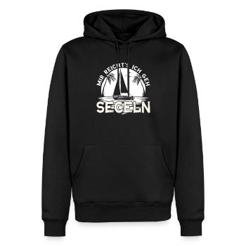 Segelboot Katamaran Kapitän Segeln Segler Geschenk - Männer Premium Bio Hoodie - Schwarz - Vorne - Nico (187cm)