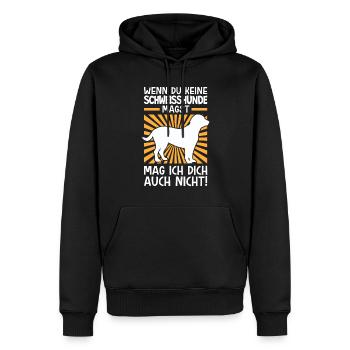 Hannoverscher Schweißhund nicht mögen - Männer Premium Bio Hoodie - Schwarz - Vorne - Nico (187cm)
