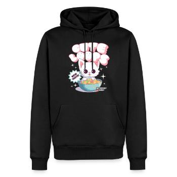 Cute Loops Kawaii Katze Cornflakes Müsli - Männer Premium Bio Hoodie - Schwarz - Vorne - Nico (187cm)