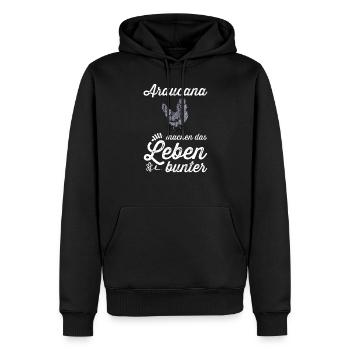 Araucana Hühner I Hühnerrasse Huhn Motiv für - Männer Premium Bio Hoodie - Schwarz - Vorne - Nico (187cm)