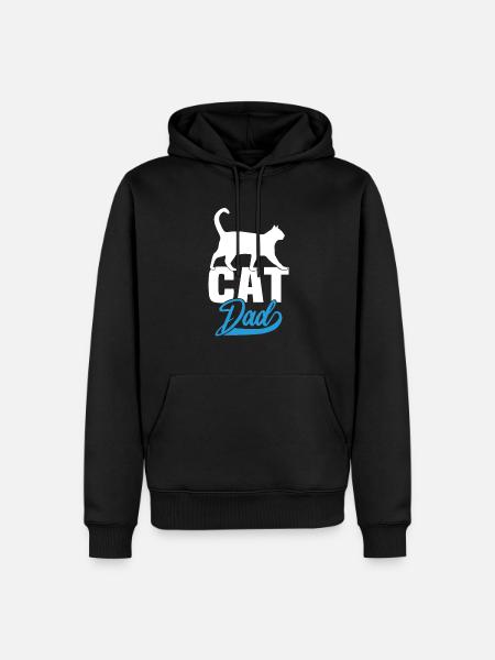 Cat Dad - Men’s Premium Organic Hoodie - black
