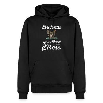 Brahma Hühner I Chicken Geflügel Motiv für - Männer Premium Bio Hoodie - Schwarz - Vorne - Nico (187cm)