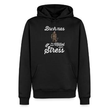 Brahma Hühner I Chicken Geflügel Motiv für - Männer Premium Bio Hoodie - Schwarz - Vorne - Nico (187cm)