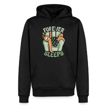 Toujours un paresseux endormi - Sweat à capuche Premium bio Homme - noir - Devant - Nico (187cm)