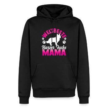 Beste Harzer Fuchs Mama altdeutscher Hütefuchs - Männer Premium Bio Hoodie - Schwarz - Vorne - Nico (187cm)