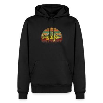 Yellow Perch - Men’s Premium Organic Hoodie - black - Front - Nico (187cm)