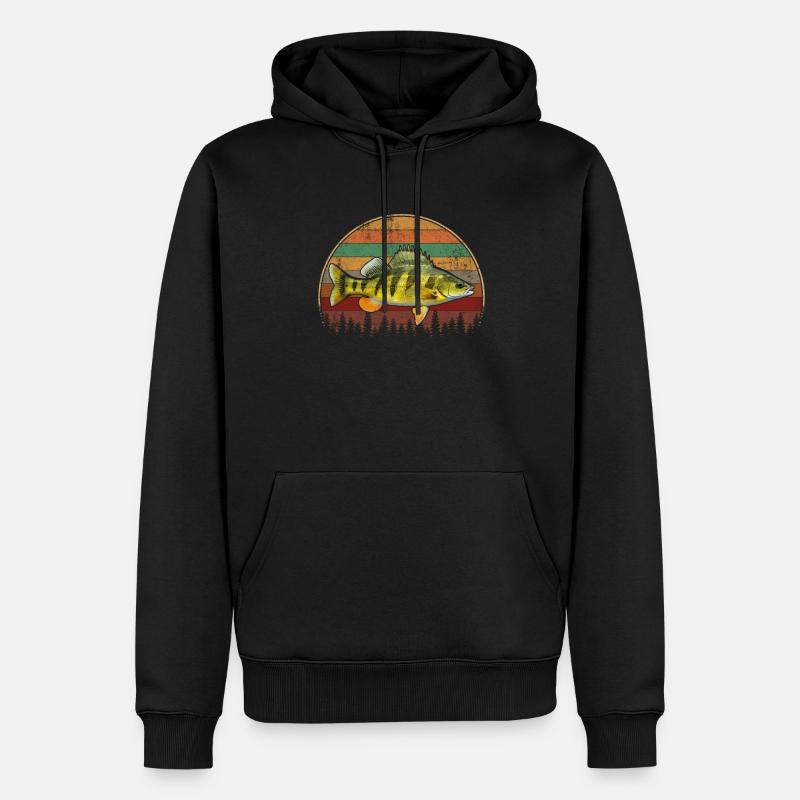 Perchaude - Sweat à capuche Premium bio Homme - noir