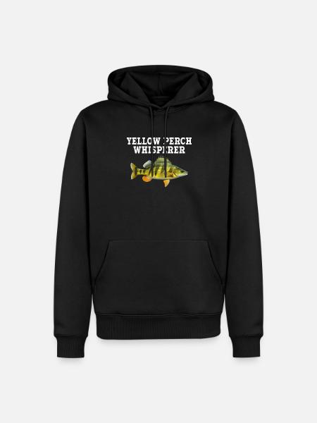 Yellow Perch whisperer, Yellow Perch - Men’s Premium Organic Hoodie - black