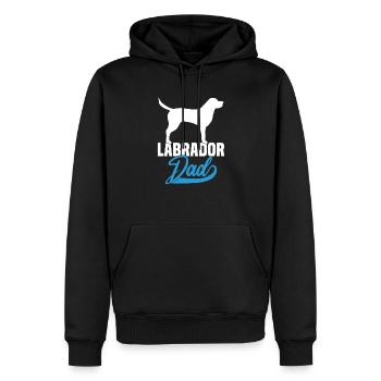 Labrador Dad - Männer Premium Bio Hoodie - Schwarz - Vorne - Nico (187cm)
