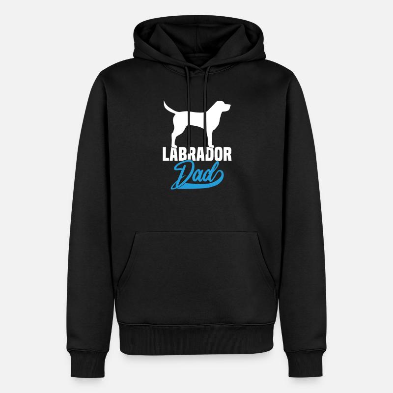 Labrador Dad - Männer Premium Bio Hoodie - Schwarz