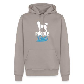 Poodle Dad - Männer Premium Bio Hoodie - Taupe - Vorne - Nico (187cm)