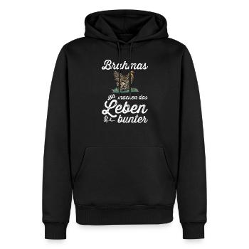 Brahma Hühner I Chicken Geflügel Motiv für - Männer Premium Bio Hoodie - Schwarz - Vorne - Nico (187cm)