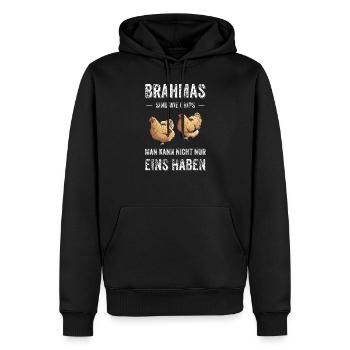 Brahma Hühner I Chicken Geflügel Motiv für - Männer Premium Bio Hoodie - Schwarz - Vorne - Nico (187cm)