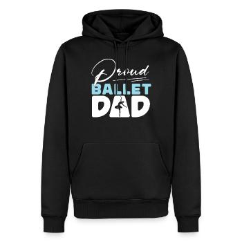 Ballet Danseuse Danse Ballerine - Sweat à capuche Premium bio Homme - noir - Devant - Nico (187cm)