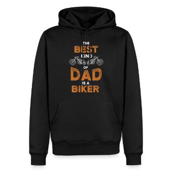 Biker Dad Funny Motorbike Dad Daddy - Men’s Premium Organic Hoodie - black - Front - Nico (187cm)