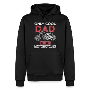 Biker Papa Motorrad Hobby Geschenk - Männer Premium Bio Hoodie - Schwarz - Vorne - Nico (187cm)