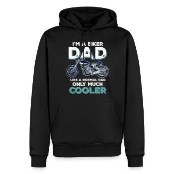 Biker motorcyclist motorcyclist COOL - Men’s Premium Organic Hoodie - black - Front - Nico (187cm)