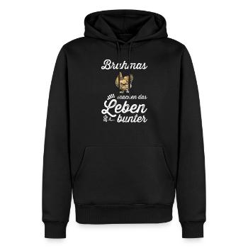 Brahma Hühner I Chicken Geflügel Motiv für - Männer Premium Bio Hoodie - Schwarz - Vorne - Nico (187cm)