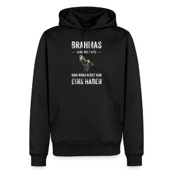 Brahma Hühner I Chicken Geflügel Motiv für - Männer Premium Bio Hoodie - Schwarz - Vorne - Nico (187cm)