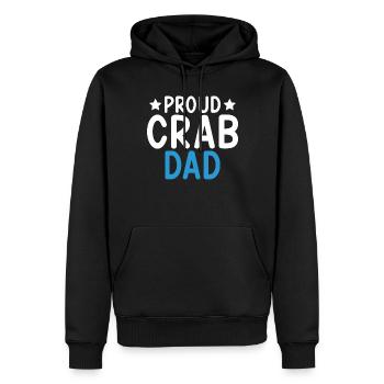 Cadeaux Crab Lover - Sweat à capuche Premium bio Homme - noir - Devant - Nico (187cm)