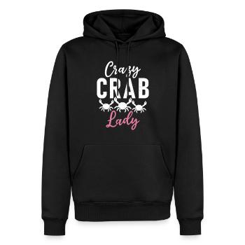 Cadeaux Crab Lover - Sweat à capuche Premium bio Homme - noir - Devant - Nico (187cm)