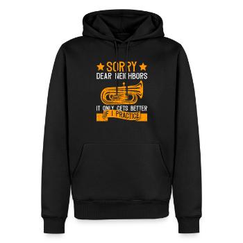 Blechblasinstrument Orchester Design Für - Sweat à capuche Premium bio Homme - noir - Devant - Nico (187cm)
