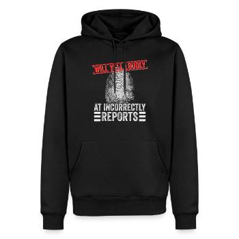 Forensisches Kriminologie-design Für Forensische - Männer Premium Bio Hoodie - Schwarz - Vorne - Nico (187cm)
