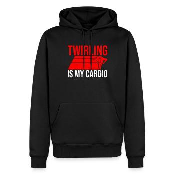 Baton Twirler Design Für Wirbelnde Konzerte - Sweat à capuche Premium bio Homme - noir - Devant - Nico (187cm)