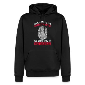 Forensic Analyst Design Für Forensiker - Sweat à capuche Premium bio Homme - noir - Devant - Nico (187cm)