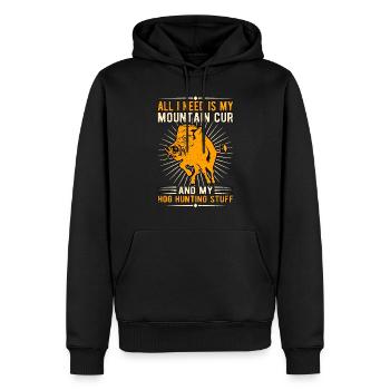 Sanglier Chasse au sanglier Chasseurs de sangliers - Sweat à capuche Premium bio Homme - noir - Devant - Nico (187cm)