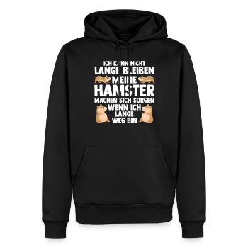 Nagetier Hamsterbesitzer Hamster - Männer Premium Bio Hoodie - Schwarz - Vorne - Nico (187cm)