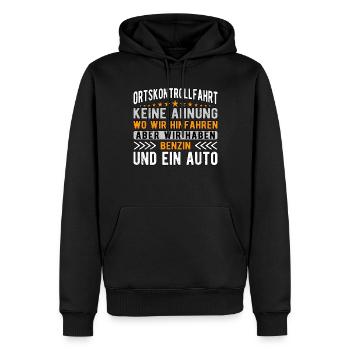 OKF Ortskontrollfahrt - Männer Premium Bio Hoodie - Schwarz - Vorne - Nico (187cm)